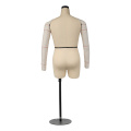 half scale male tailor sewing mannequin arms half body upper body mannequin men long sleeve arm fabric cover cotton soft arm